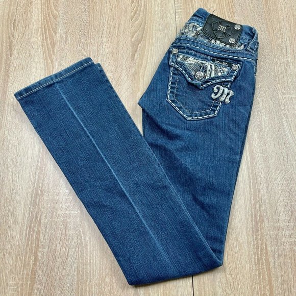 Miss Me Signature Low Rise Slim Bootcut Jeans 24 - Picture 4 of 10